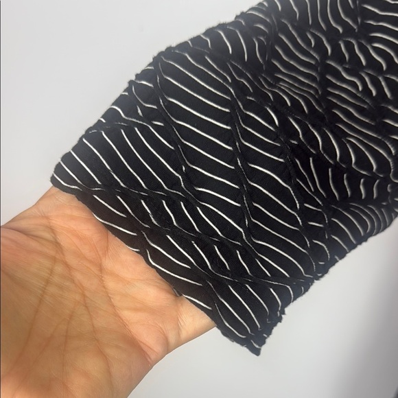 Habitat Black White Stretch Rayon Blend Tunic Top with Pockets Size XL - Picture 5 of 12